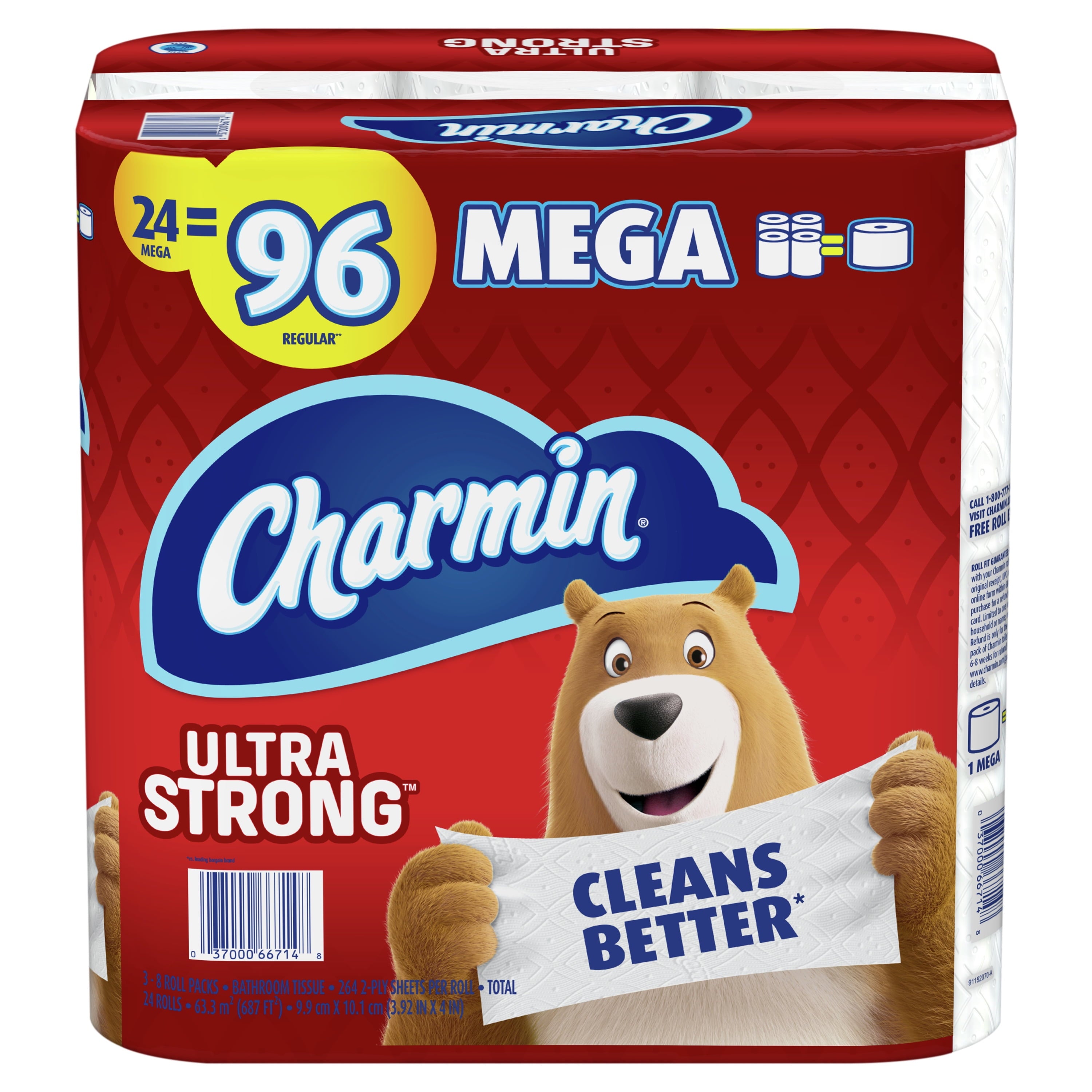 Charmin Ultra Strong Toilet Paper - 24 Mega Rolls