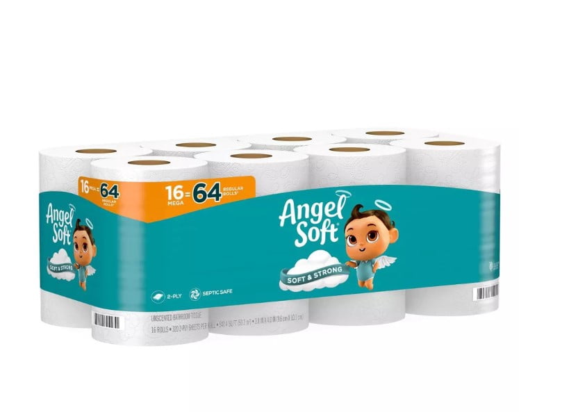Angel Soft Toilet Paper Size Mega Count 16