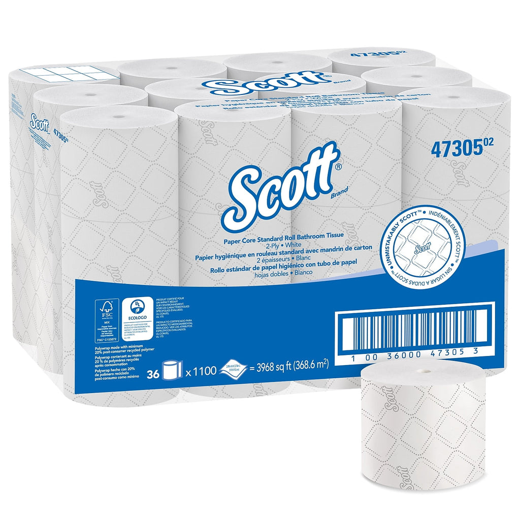 Scott® Pro Small-Core High-Capacity 2-Ply Toilet Paper - 1100' Per Roll, Pack Of 36 Rolls