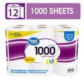 1000 Sheets per Roll Toilet Paper - 12 Rolls, Compare to Scott® 1000 Sheets Bath Tissue