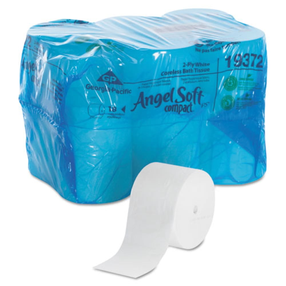 Angel Soft Coreless Bath Tissue 1125 Sheets/Roll 18 Rolls/Carton 19372