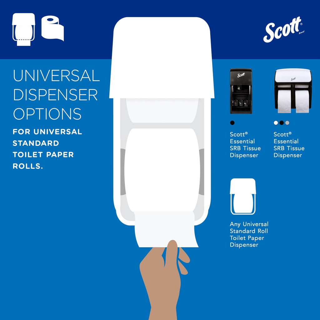 Scott Professional Standard Roll Toilet Paper - Bulk (48040), 2-Ply, Elevated Design, White, Individually Wrapped (40 Rolls of 550 Sheets, 22, 000 Sheet Total)
