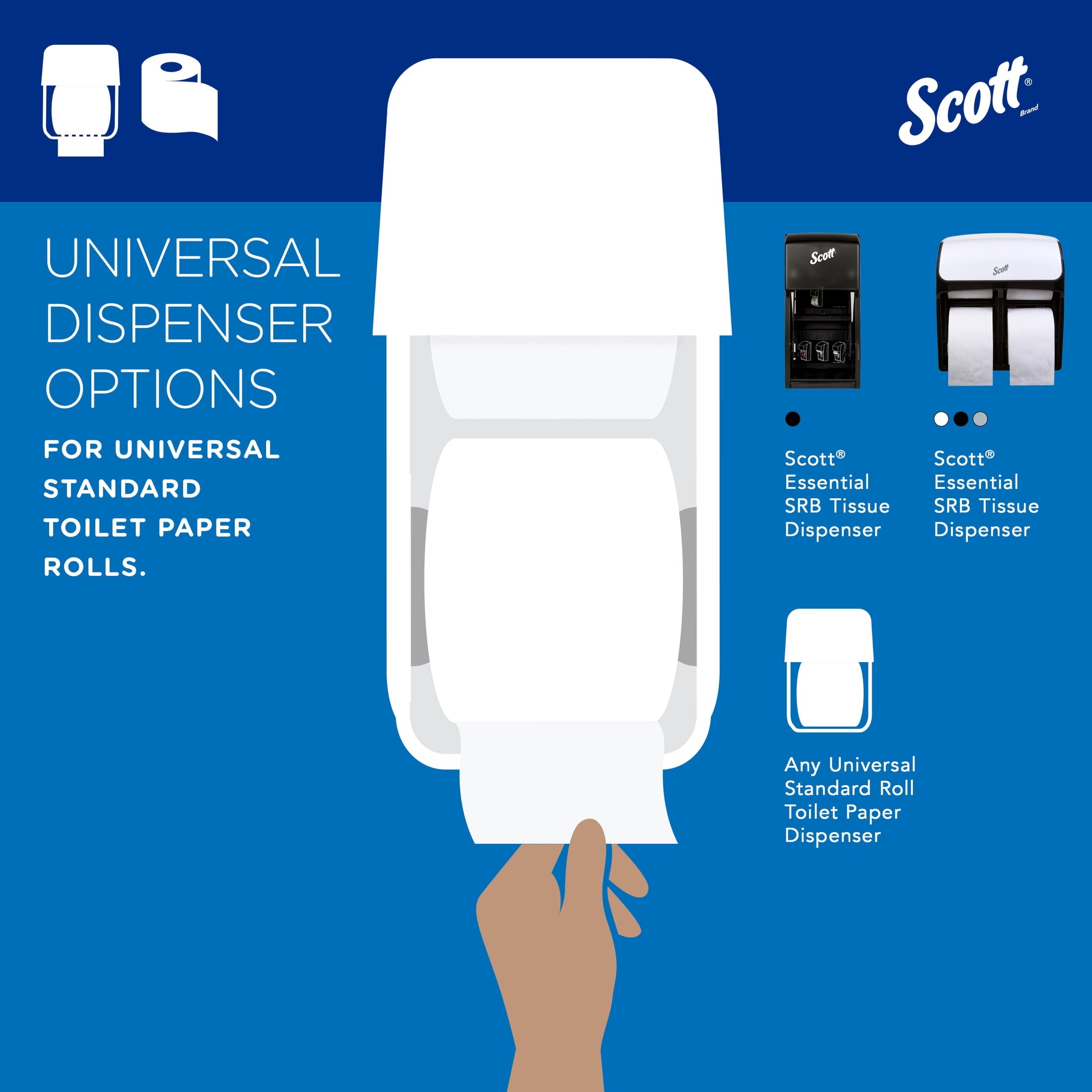 Scott Professional Standard Roll Toilet Paper - Bulk (48040), 2-Ply, Elevated Design, White, Individually Wrapped (40 Rolls of 550 Sheets, 22, 000 Sheet Total)