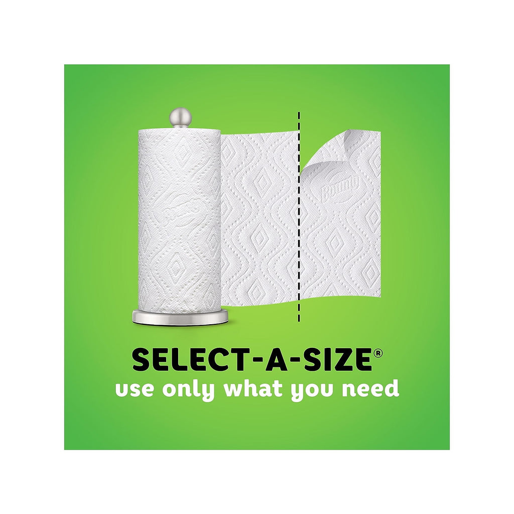 Bounty Select-A-Size 2-Ply Paper Towels - 11" x 5-15/16", White, Pack Of 12 Mega Rolls