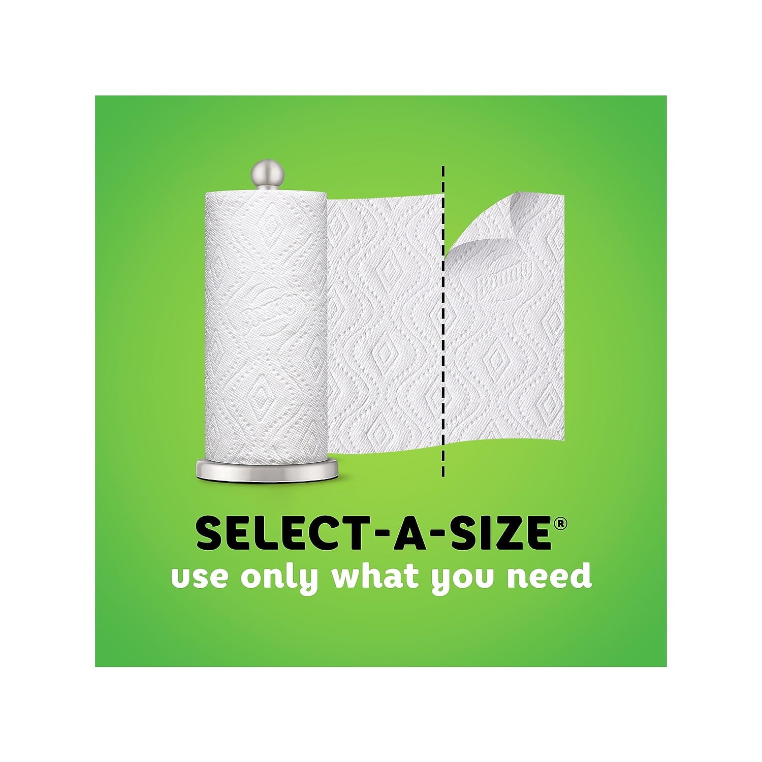 Bounty Select-A-Size 2-Ply Paper Towels - 11" x 5-15/16", White, Pack Of 12 Mega Rolls