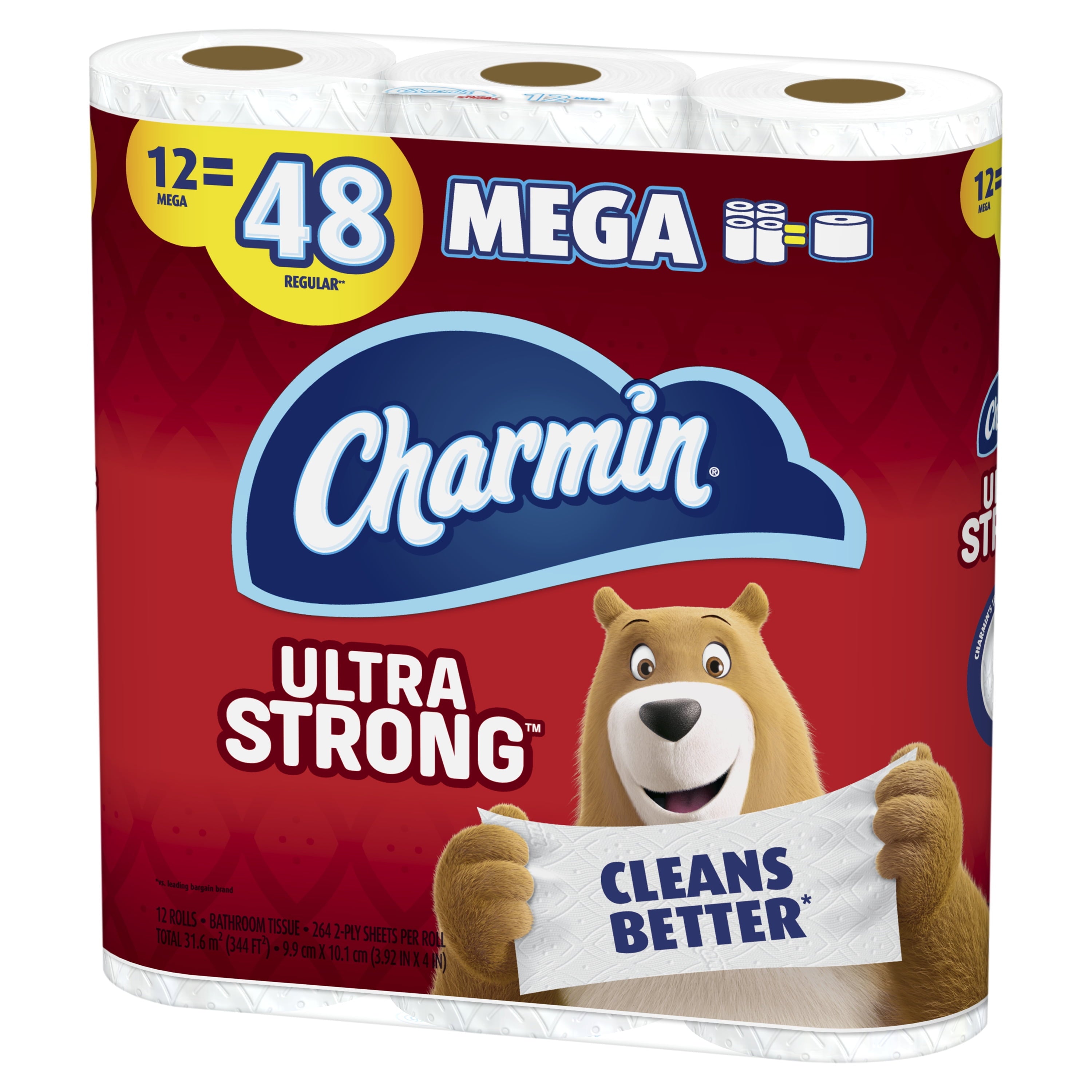Charmin Ultra Strong Toilet Paper - 12 Mega Rolls, 264 Sheets per Roll