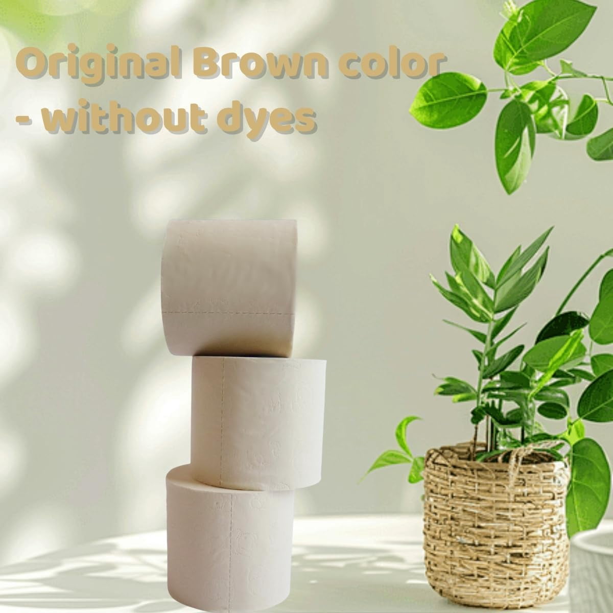 QingYa Premium Bamboo Toilet Paper - 3 Ply Toilets Paper, Unbleached and Absorbent, Bathroom Tissue Rolls, 12 Mega Rolls, 300 Sheets per Roll