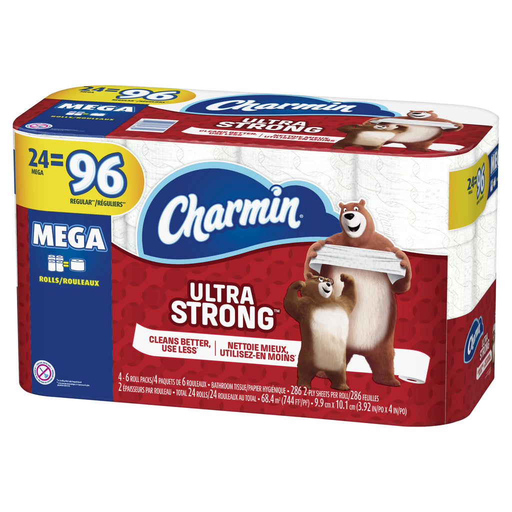 Charmin Ultra Strong Toilet Paper - 24 Mega Rolls, 286 Sheets per Roll