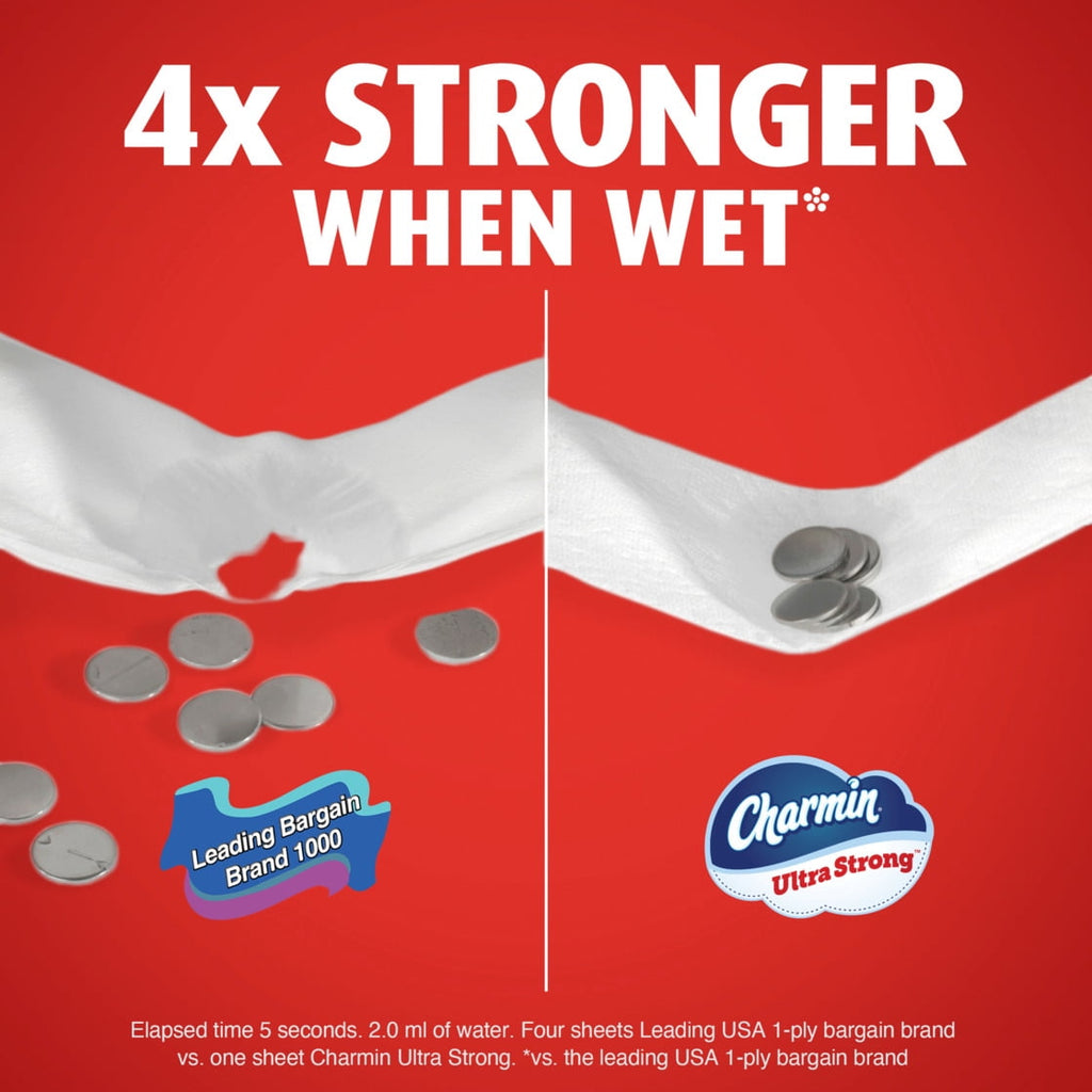 Charmin Ultra Strong Toilet Paper - 4-Pack of 6 Mega Rolls, 220 Sheets per Roll