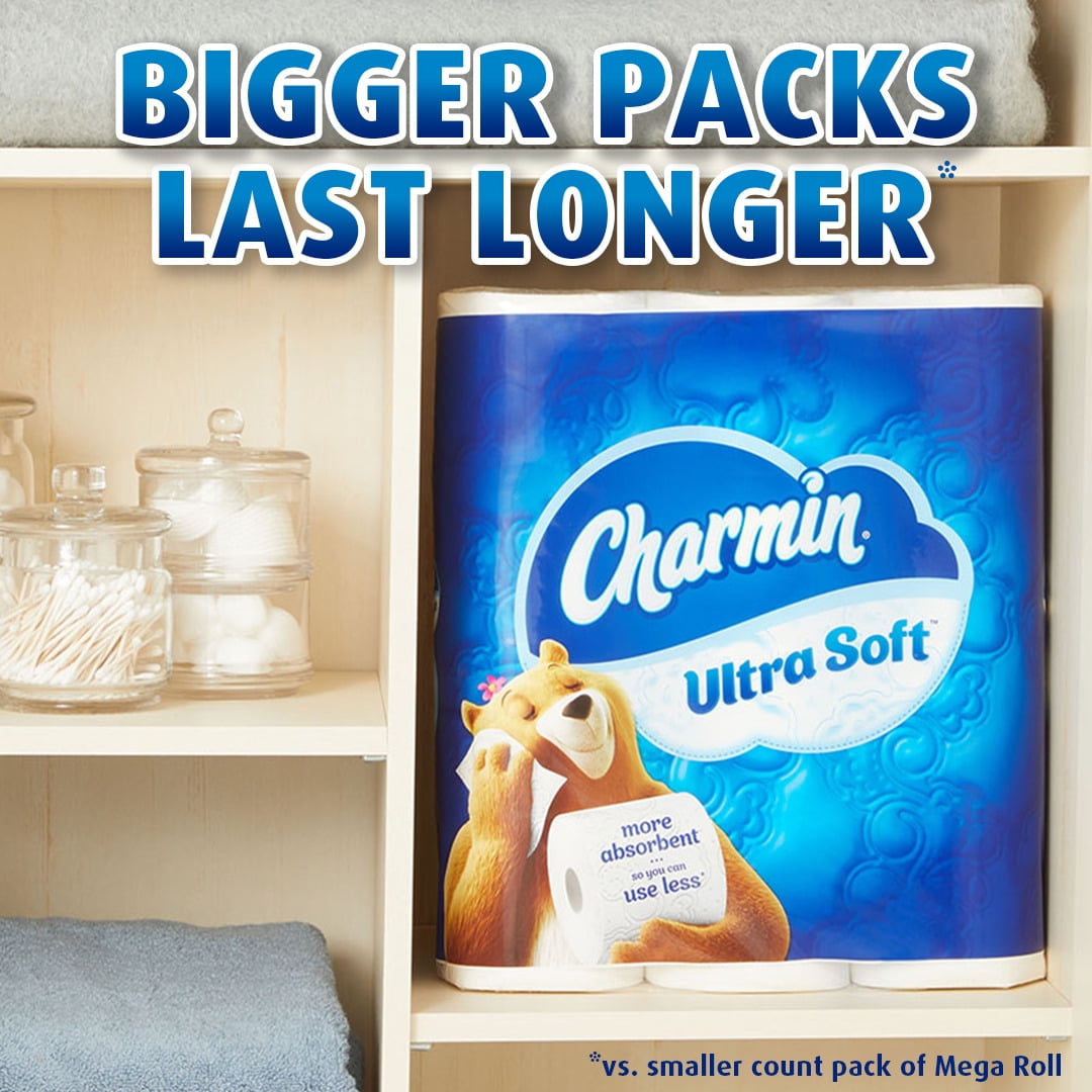 Charmin Ultra Soft Toilet Paper - 6 Super Mega Rolls