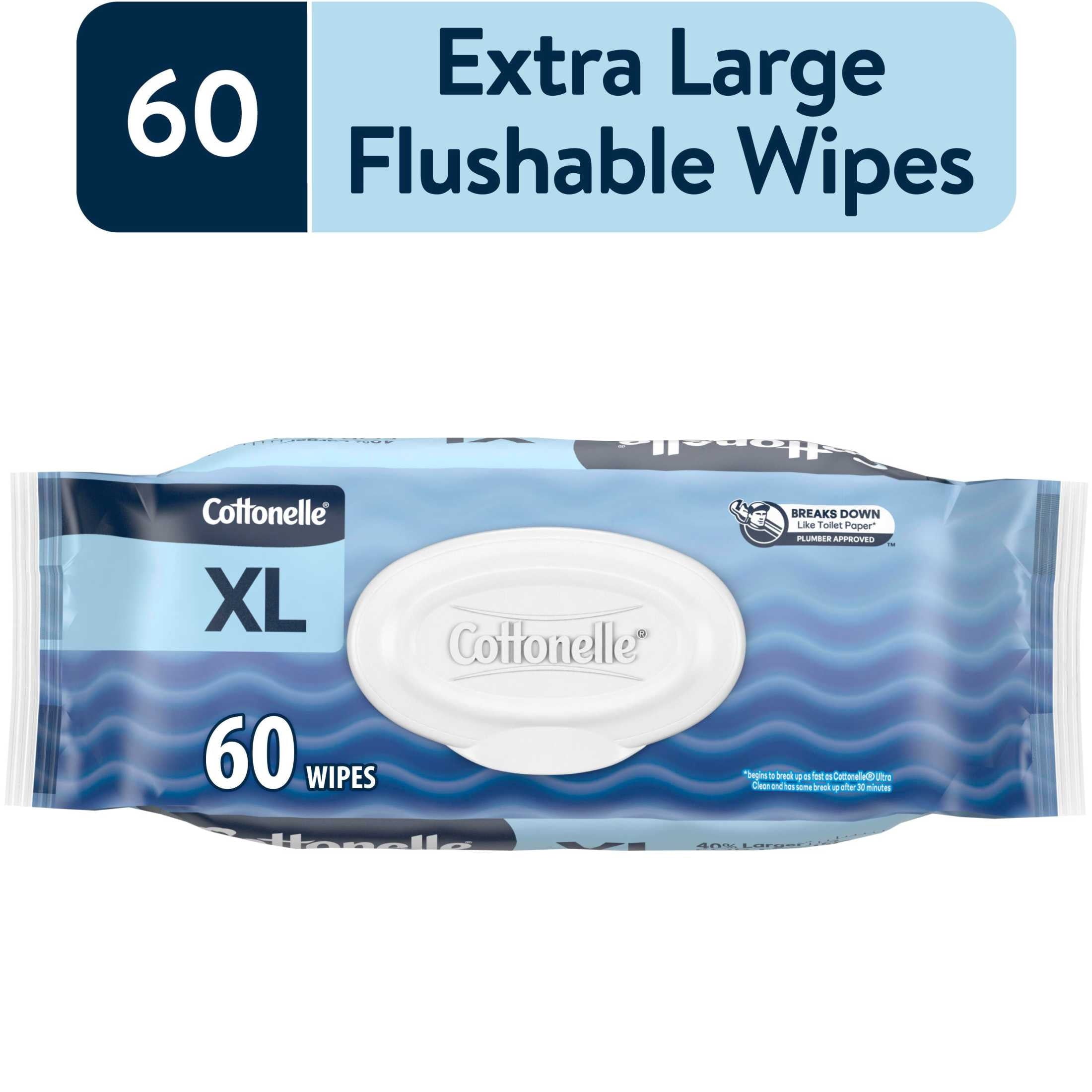 Cottonelle Ultra Fresh XL Flushable Wet Wipes - 1 Flip-Top Pack - 2-Pack