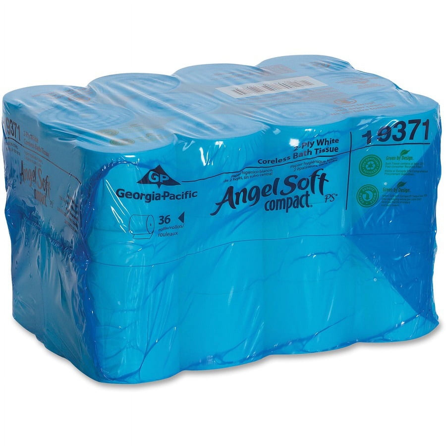 Georgia- Pacific Angel Soft Professional Series® Compact® Premium Embossed Coreless 2-ply Toilet Paper By Gp Pro (georgia-pacific) - 36 Rolls/package - 2 Ply - 3.85" X 4.05" - 750 Sheets/roll