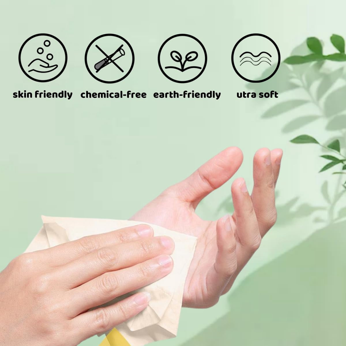 QingYa Premium Bamboo Toilet Paper - 3 Ply Toilets Paper, Unbleached and Absorbent, Bathroom Tissue Rolls, 12 Mega Rolls, 300 Sheets per Roll