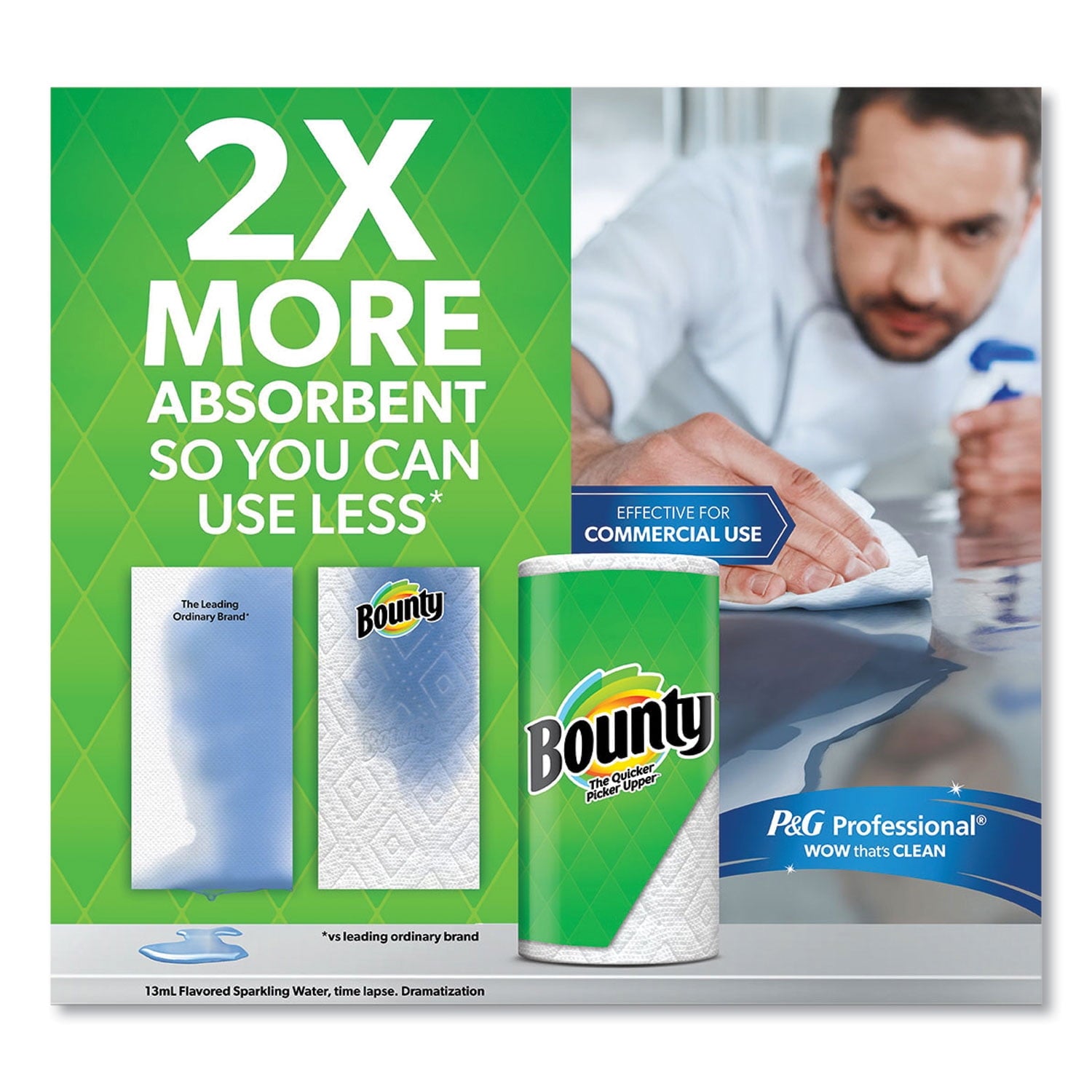 Bounty 08664 2-Ply 5.9 in. x 11 in. Select-a-Size Kitchen Roll Paper Towels - White (12/Carton)