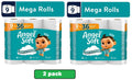 2 pack Angel Soft Household Embossed 2-Ply Pulp Septic Safe Toilet Paper Unscented 9 Count Rolls