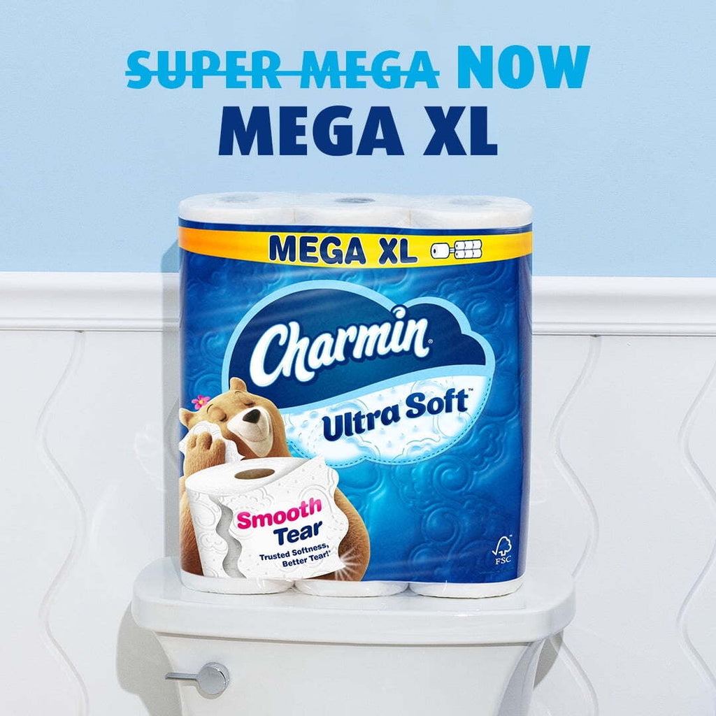 Charmin Ultra Soft Toilet Paper - 18 Super Mega Rolls, 336 Sheets per Roll