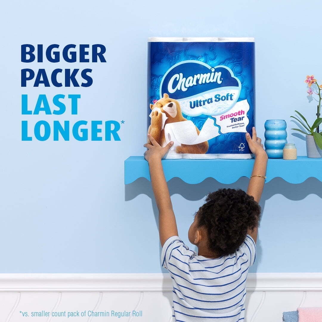 Charmin Ultra Soft Toilet Paper - 18 Super Mega Rolls, 336 Sheets per Roll
