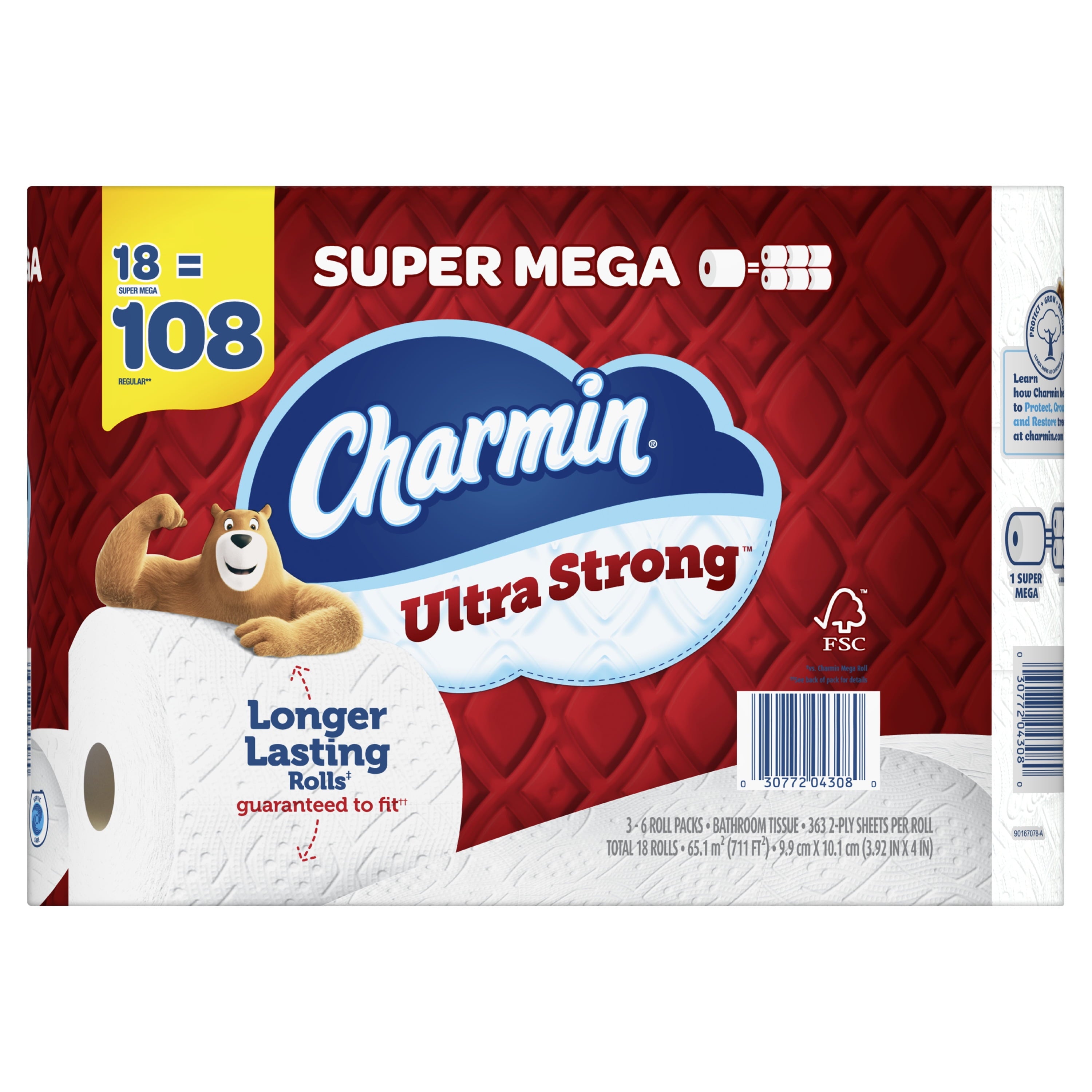 Charmin Ultra Strong Toilet Paper - 18 Mega XL Rolls