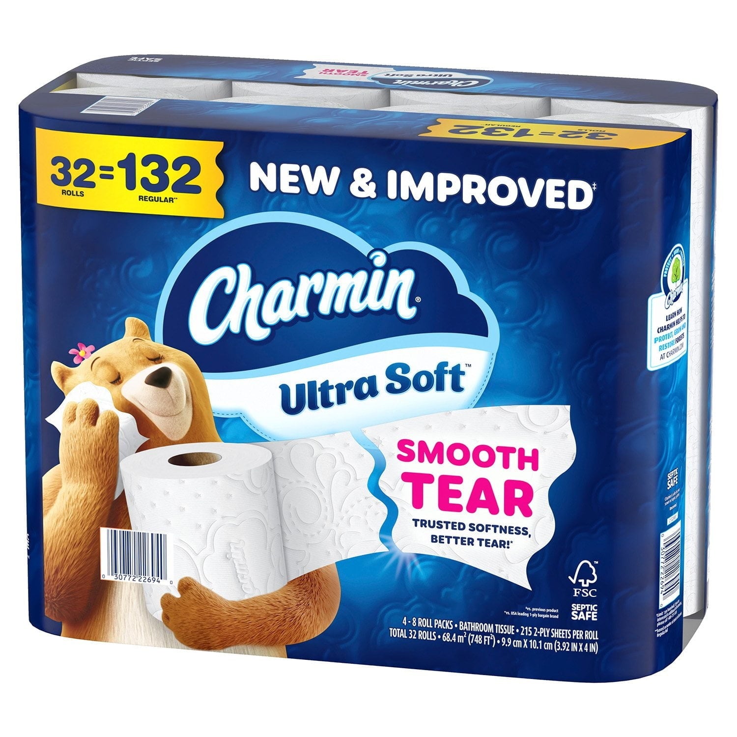 Charmin Ultra Soft 2-Ply Toilet Paper - 32 Rolls, 215 Sheets per Roll