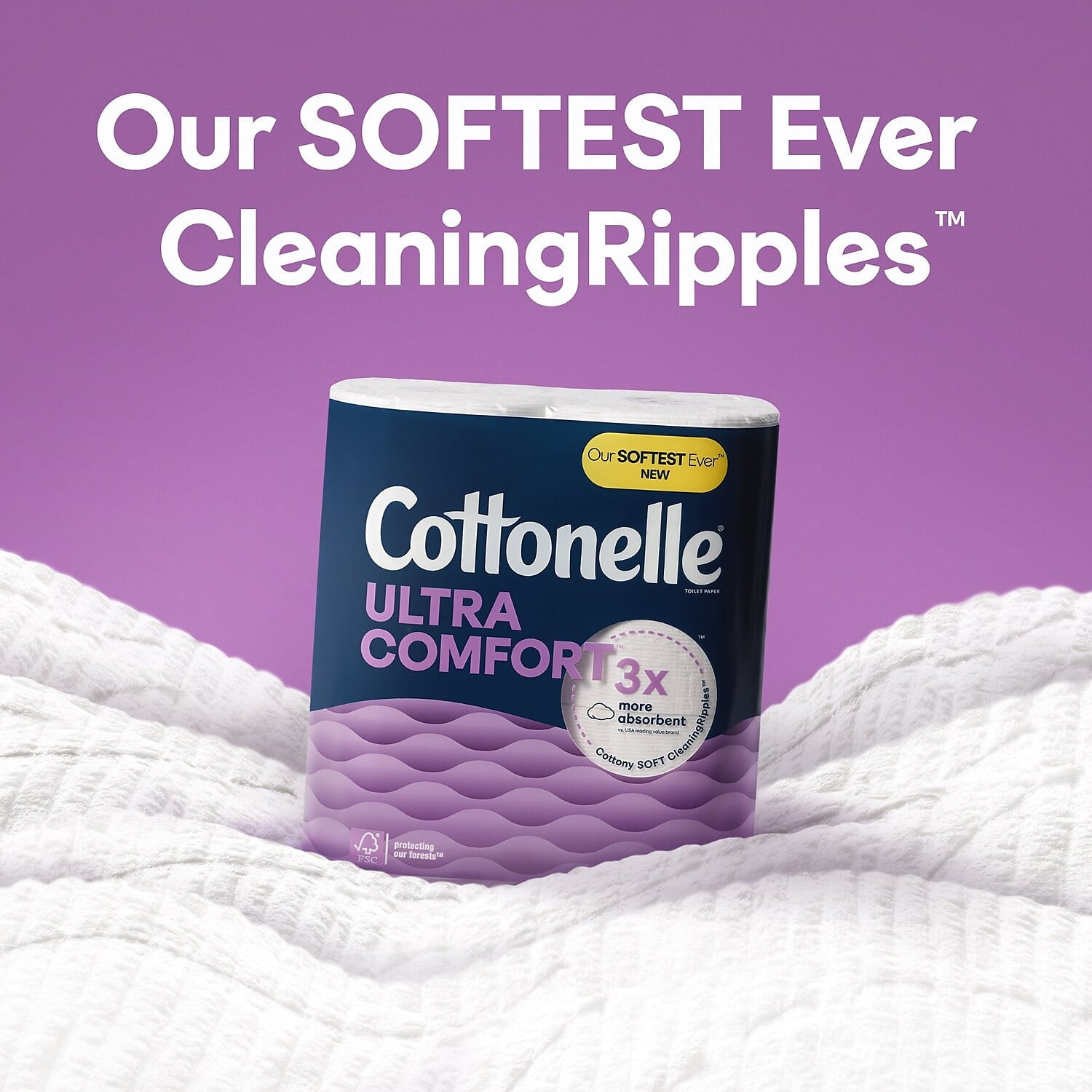 Cottonelle Ultra ComfortCare 2-Ply Standard Toilet Paper White 268 Sheets/Roll 6 Mega Rolls/Pack