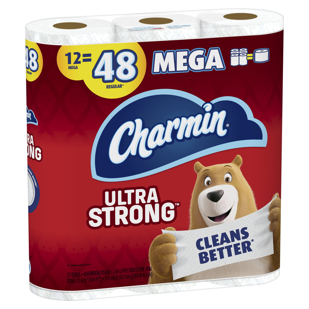 Charmin Ultra Strong Toilet Paper - 12 Mega Rolls, 264 Sheets per Roll