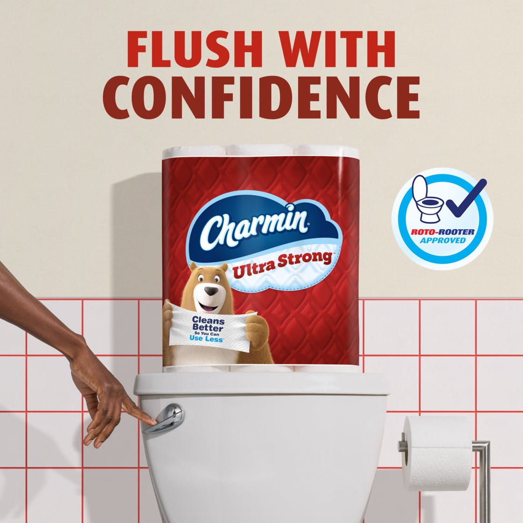 Charmin Ultra Strong Toilet Paper - 4-Pack of 6 Mega Rolls, 220 Sheets per Roll
