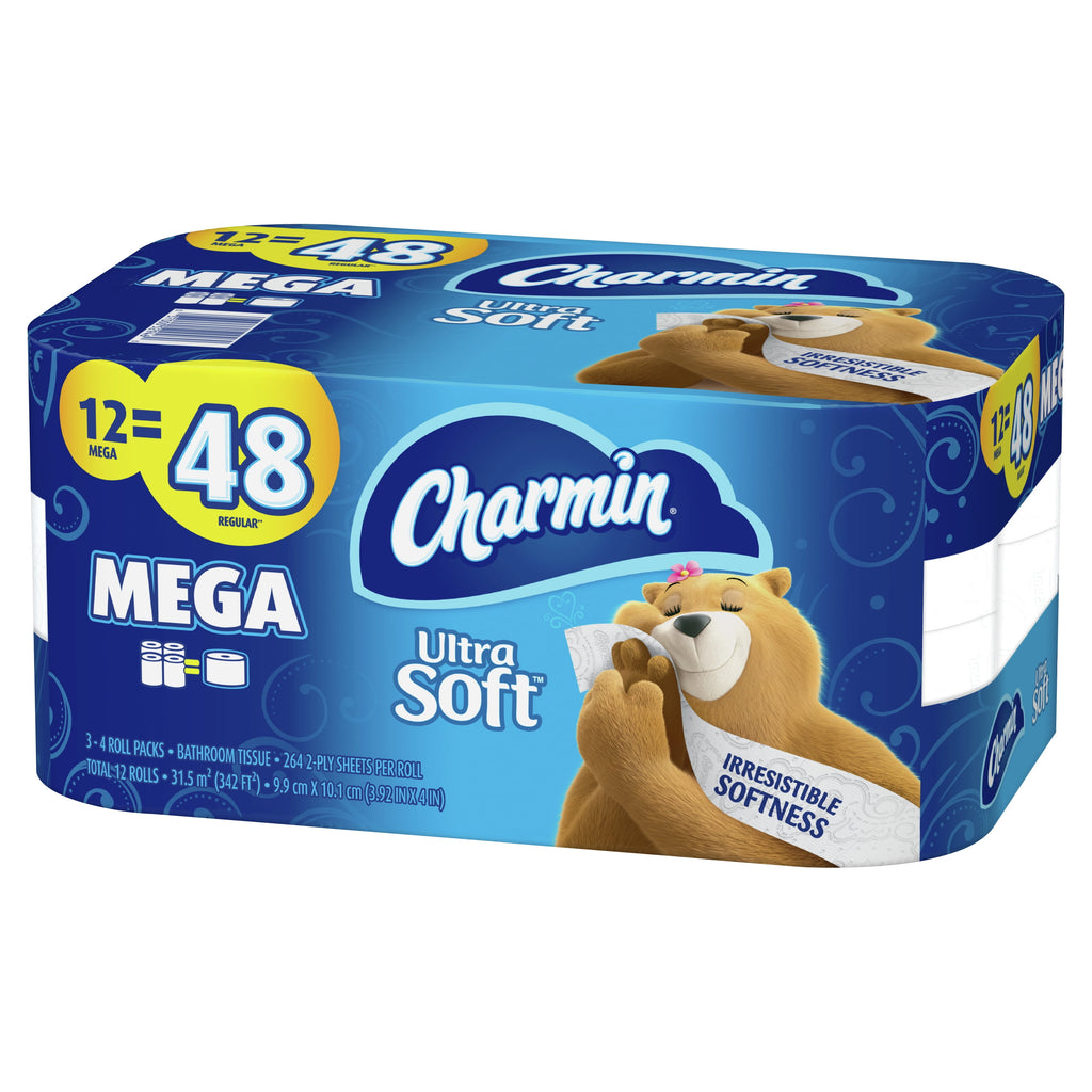 Charmin Ultra Soft Toilet Paper - 12 Mega Rolls, 264 Sheets per Roll