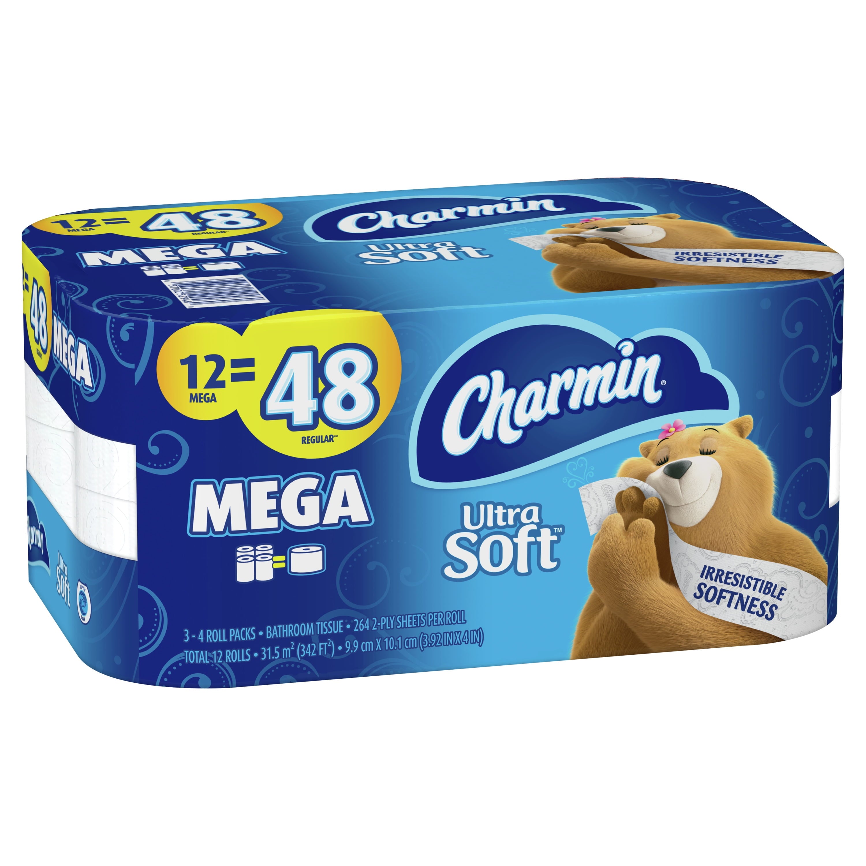 Charmin Ultra Soft Toilet Paper - 12 Mega Rolls, 264 Sheets per Roll