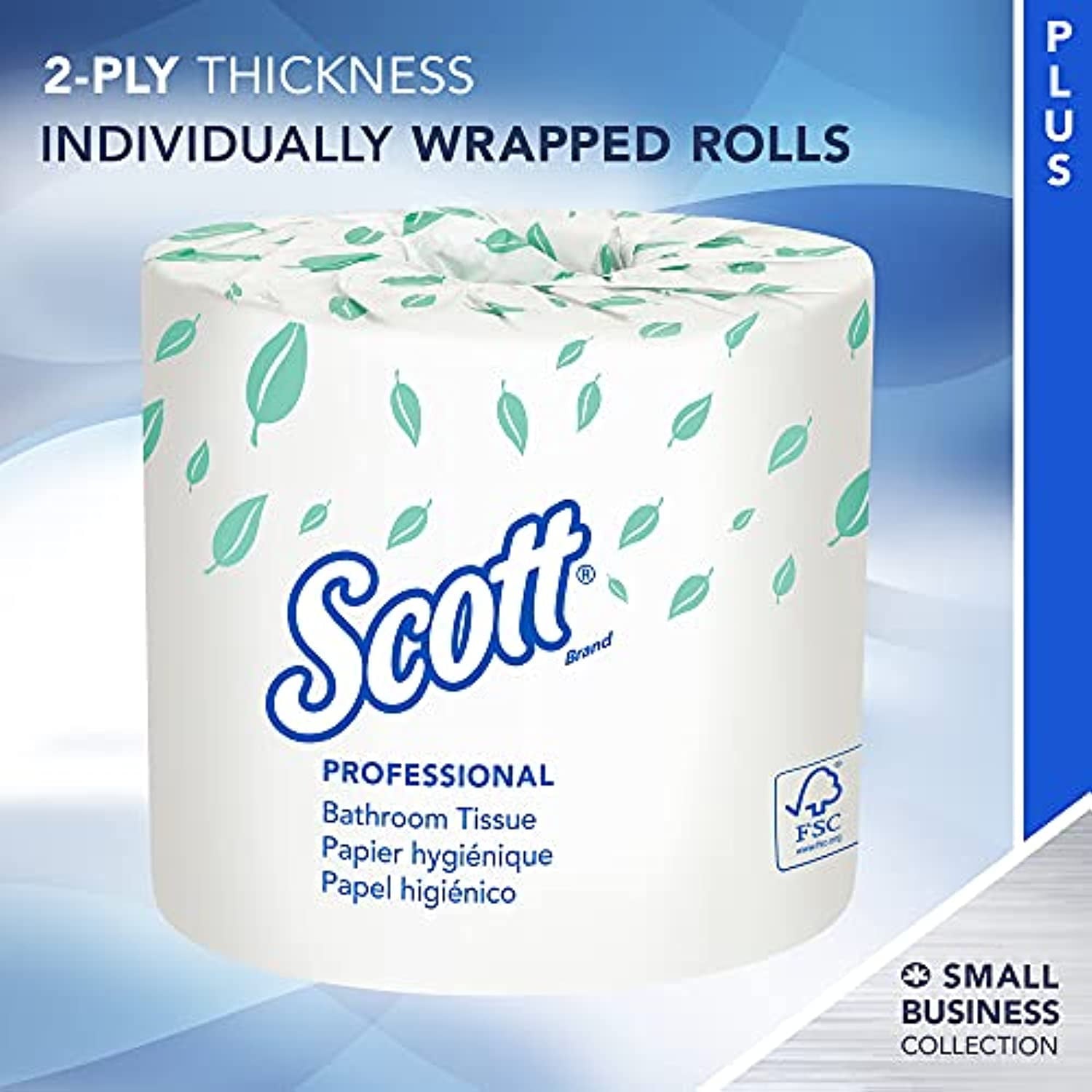 Scott Essential Professional Bulk Toilet Paper For Business (13607) - Individually Wrapped Standard Rolls, 2-Ply, White, 20 Rolls/Convenience Case, 550 Sheets/Roll