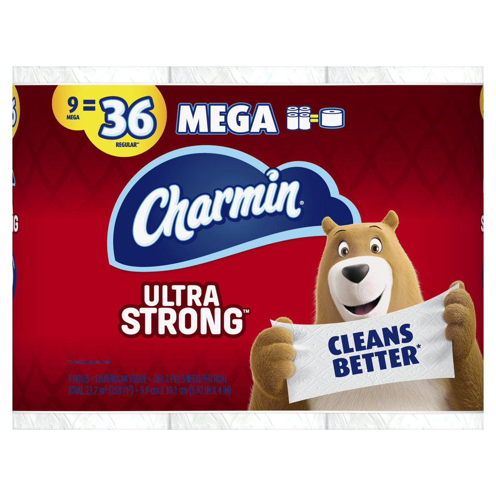 Charmin Ultra Strong Toilet Paper - 9 Mega Rolls
