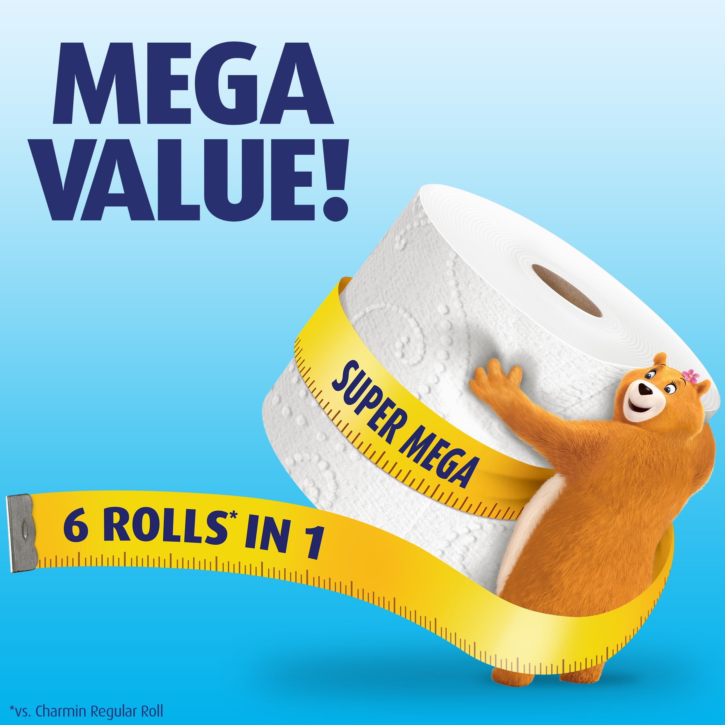 Charmin Ultra Soft Toilet Paper - 6 Super Mega Rolls