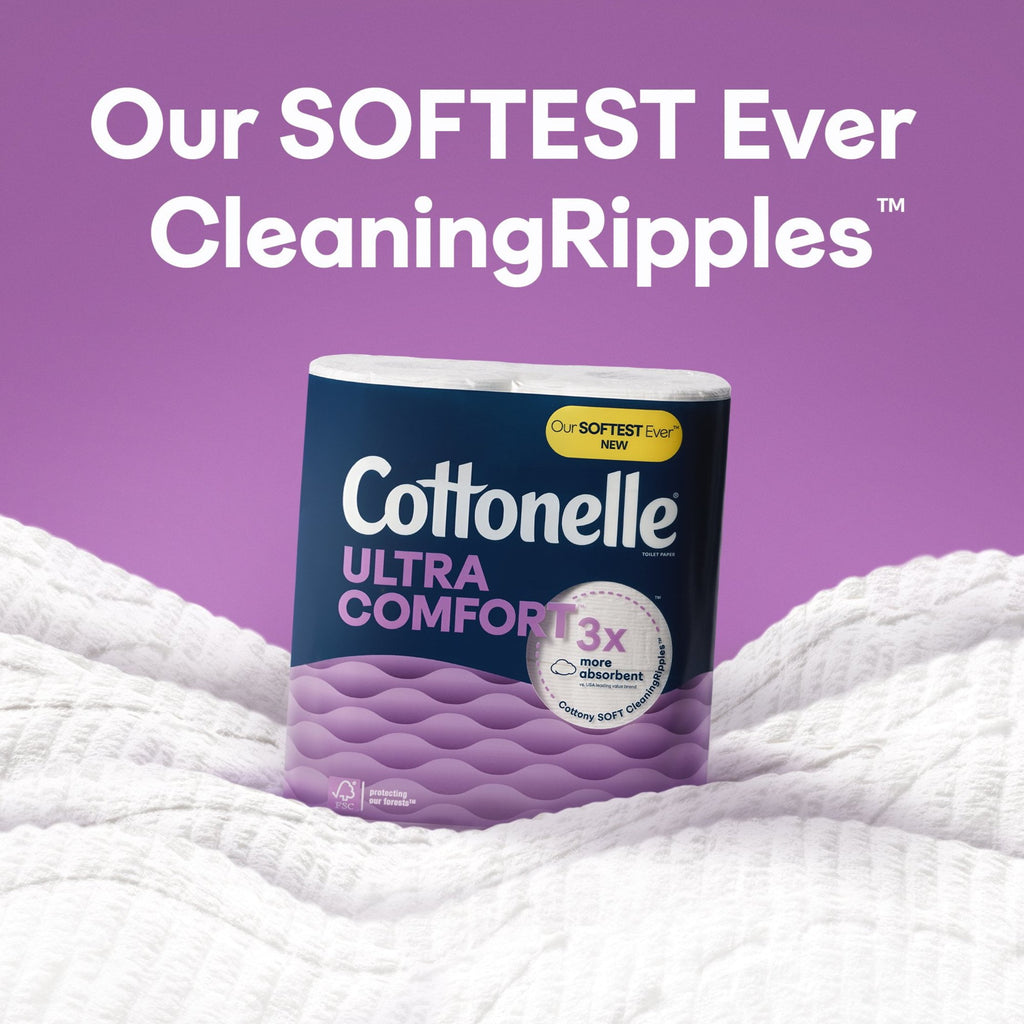 Cottonelle Ultra Comfort Toilet Paper - Soft Toilet Tissue, 12 Mega Rolls - 3-Pack