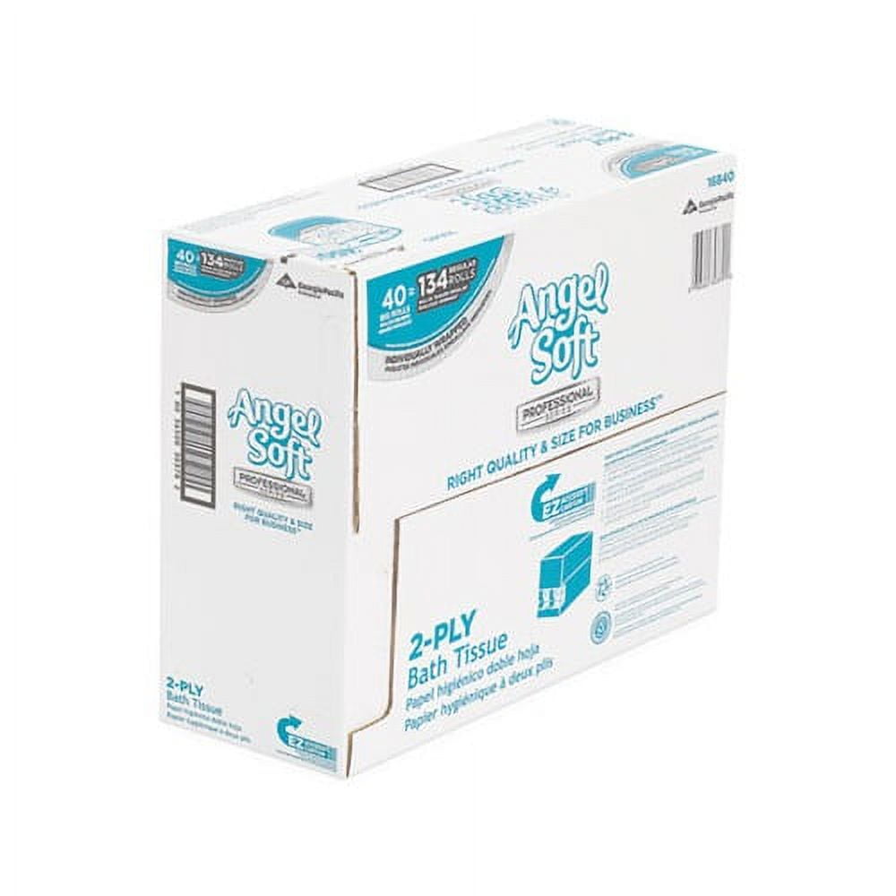 Georgia-Pacific Angel Soft ps Premium Bathroom Tissue Paper Septic Safe - 2-Ply, White, 450 Sheets/Roll, 40 Rolls/Carton