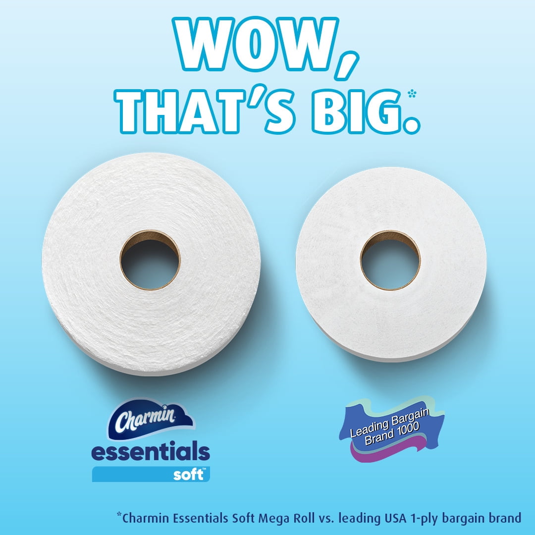 Charmin Essentials Soft Toilet Paper - 12 Mega Rolls