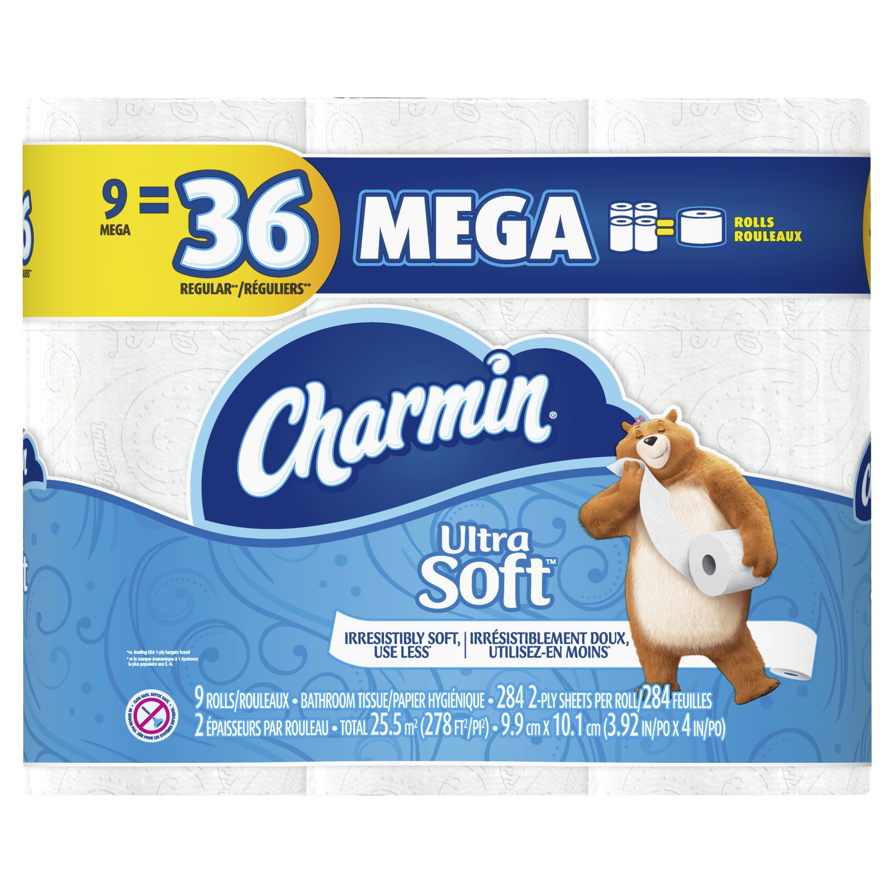 Charmin Ultra Soft Toilet Paper - 9 Mega Rolls