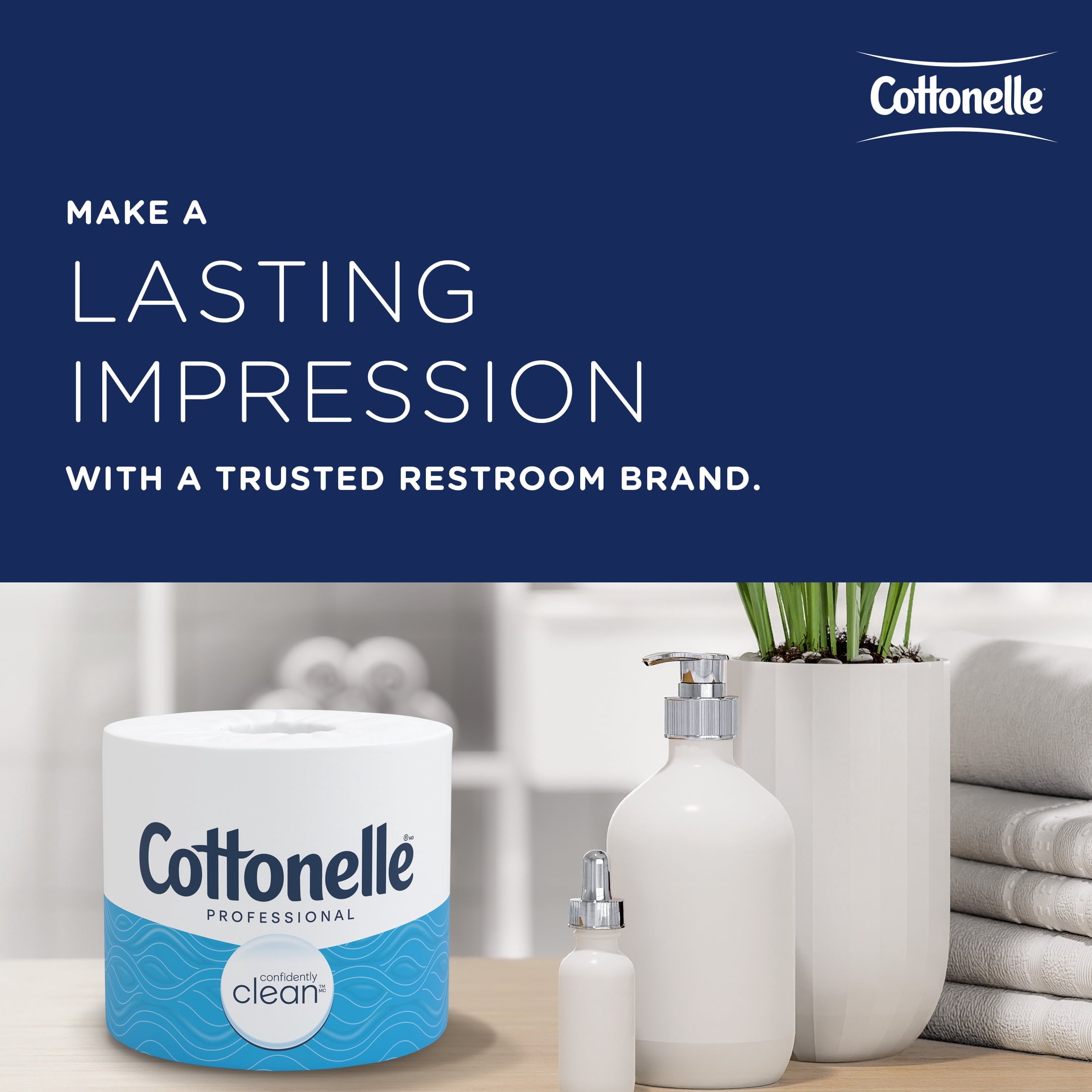 Cottonelle® Professional CleanCare Standard Roll Bulk Toilet Paper (58696) - 2-Ply, White, Individually Wrapped (400 Sheets/Roll, 40 Rolls/Case, 16, 000 Sheets/Case)