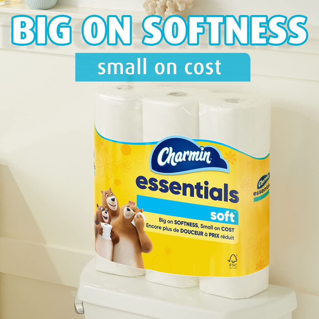 Charmin Essentials Soft Toilet Paper - 9 Mega Rolls (36 Regular Rolls)