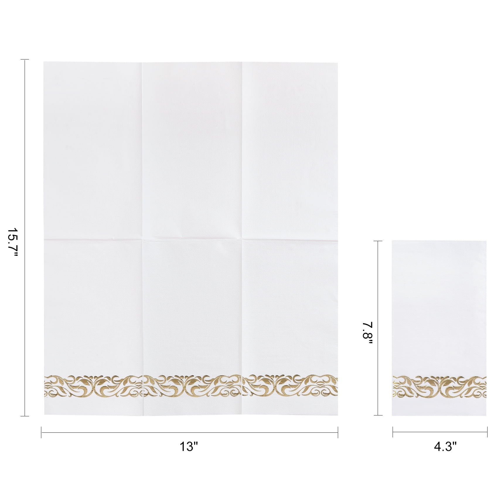 Treamon Linen Feel Paper Napkins - Guest Hand Towels Disposable Guest Towels, 100 Pcs
