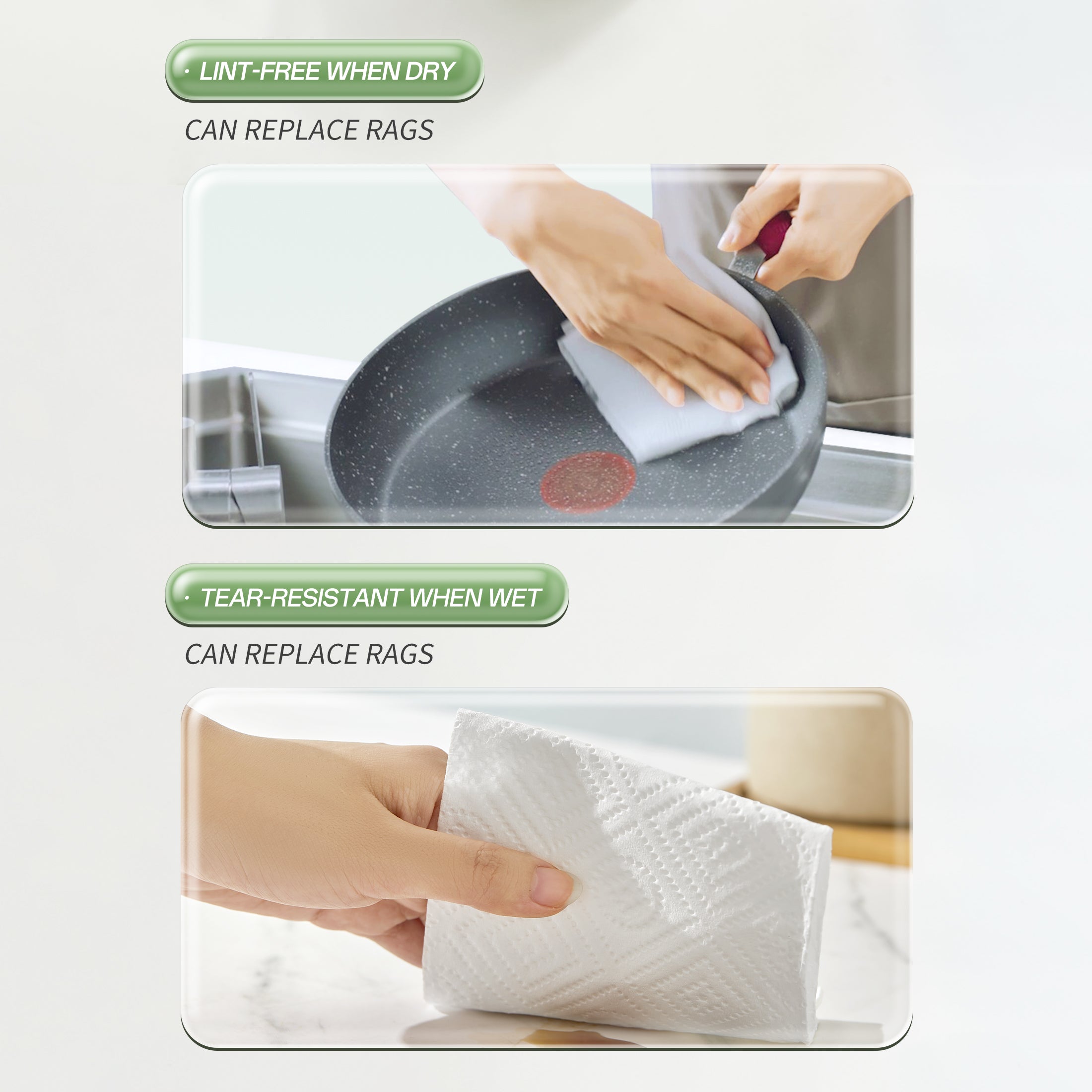 Hearttex 210-Sheet Plastic-Packaged Unprinted Kitchen Paper Towels