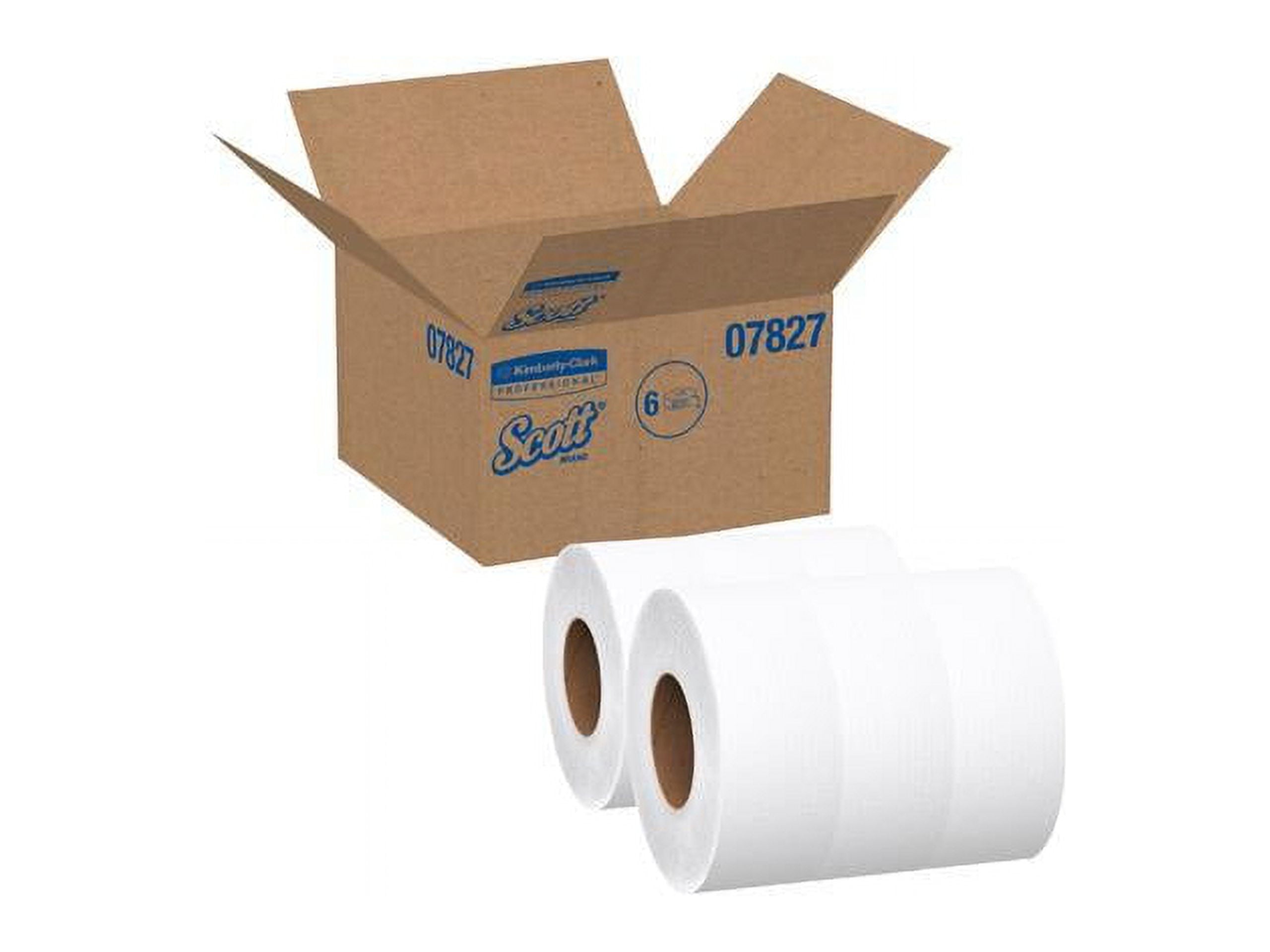 Scott Essential Jumbo Roll Toilet Paper - 2 Ply - 3.55" Width x 2000 ft Length - 3 1/4" Core - White - 6 / Carton
