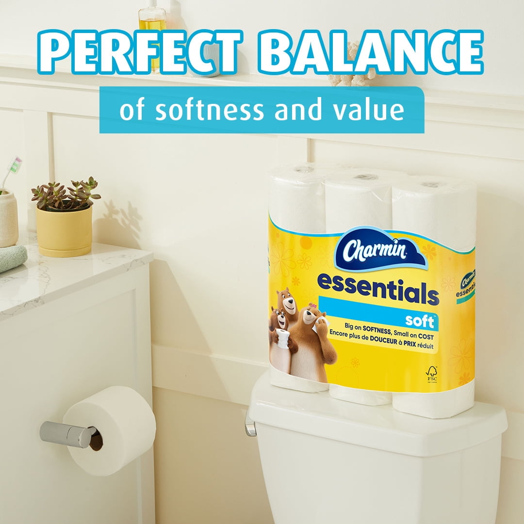 Charmin Essentials Soft Toilet Paper - 12 Mega Rolls