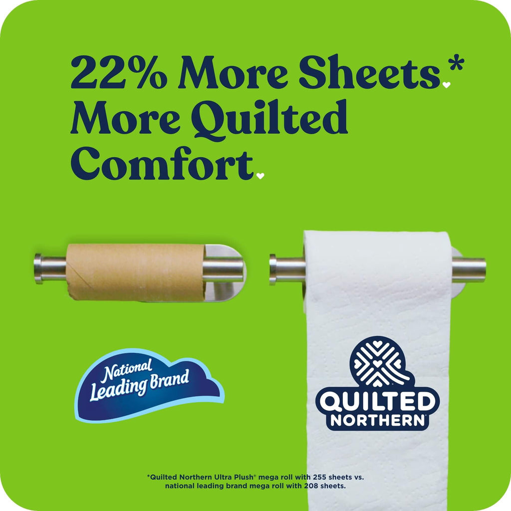 Quilted Northern Ultra Soft & Strong 2-Ply Toilet Paper - 6 Mega Rolls, 255 Sheets Per Roll