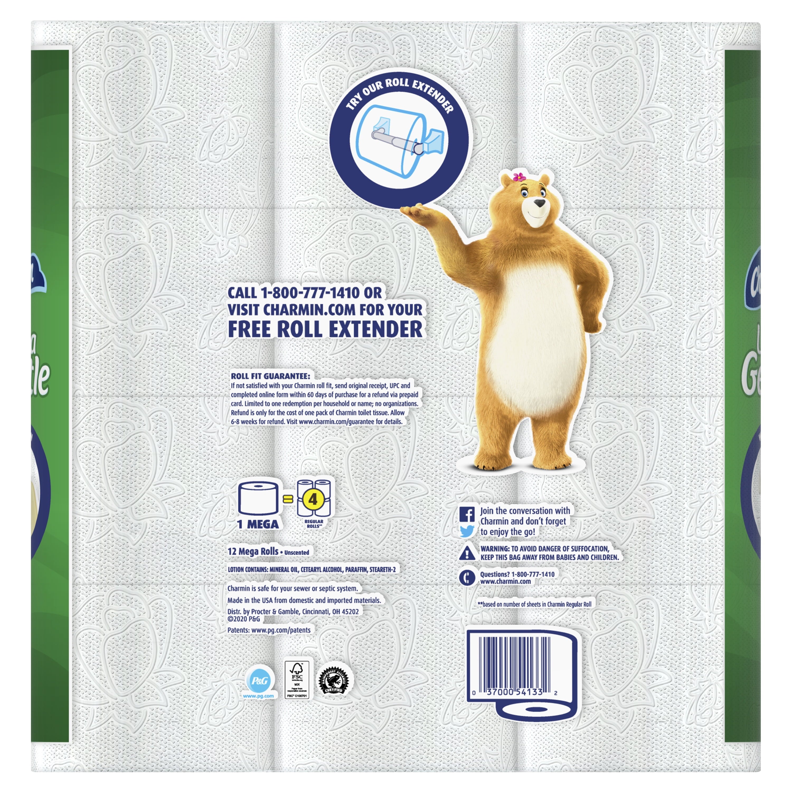 Charmin Ultra Gentle Toilet Paper - 12 Mega Rolls, 286 Sheets per Roll