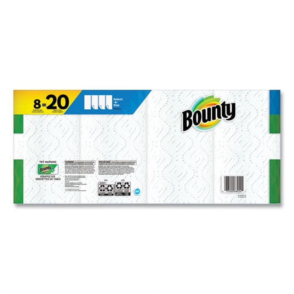 Bounty Select-a-Size Kitchen Roll Paper Towels - 2-Ply, 5.9 x 11, White, 113 Sheets/Double Plus Roll, 8 Rolls/Pack (05814) - 2 Pack