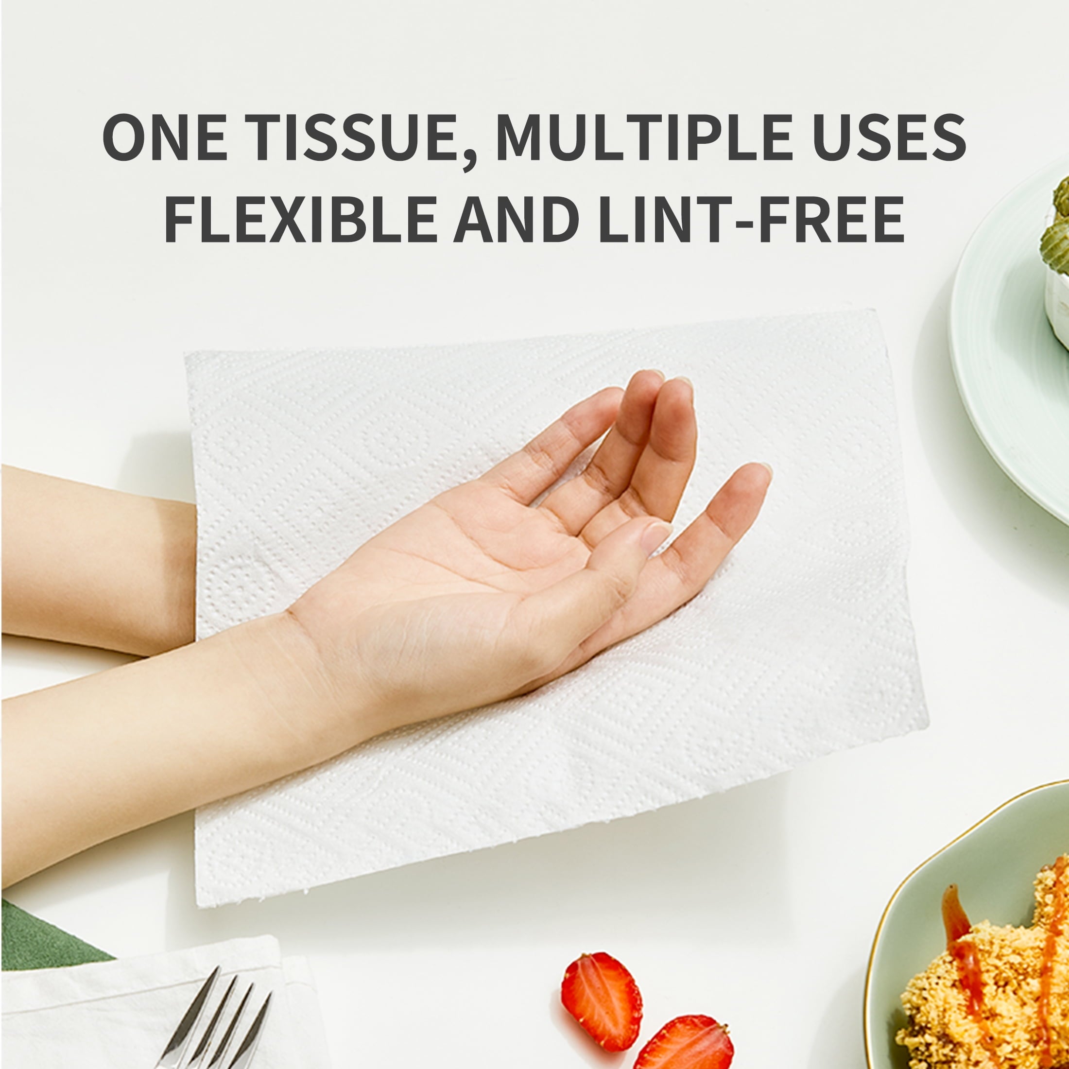 Hearttex 210-Sheet Plastic-Packaged Unprinted Kitchen Paper Towels