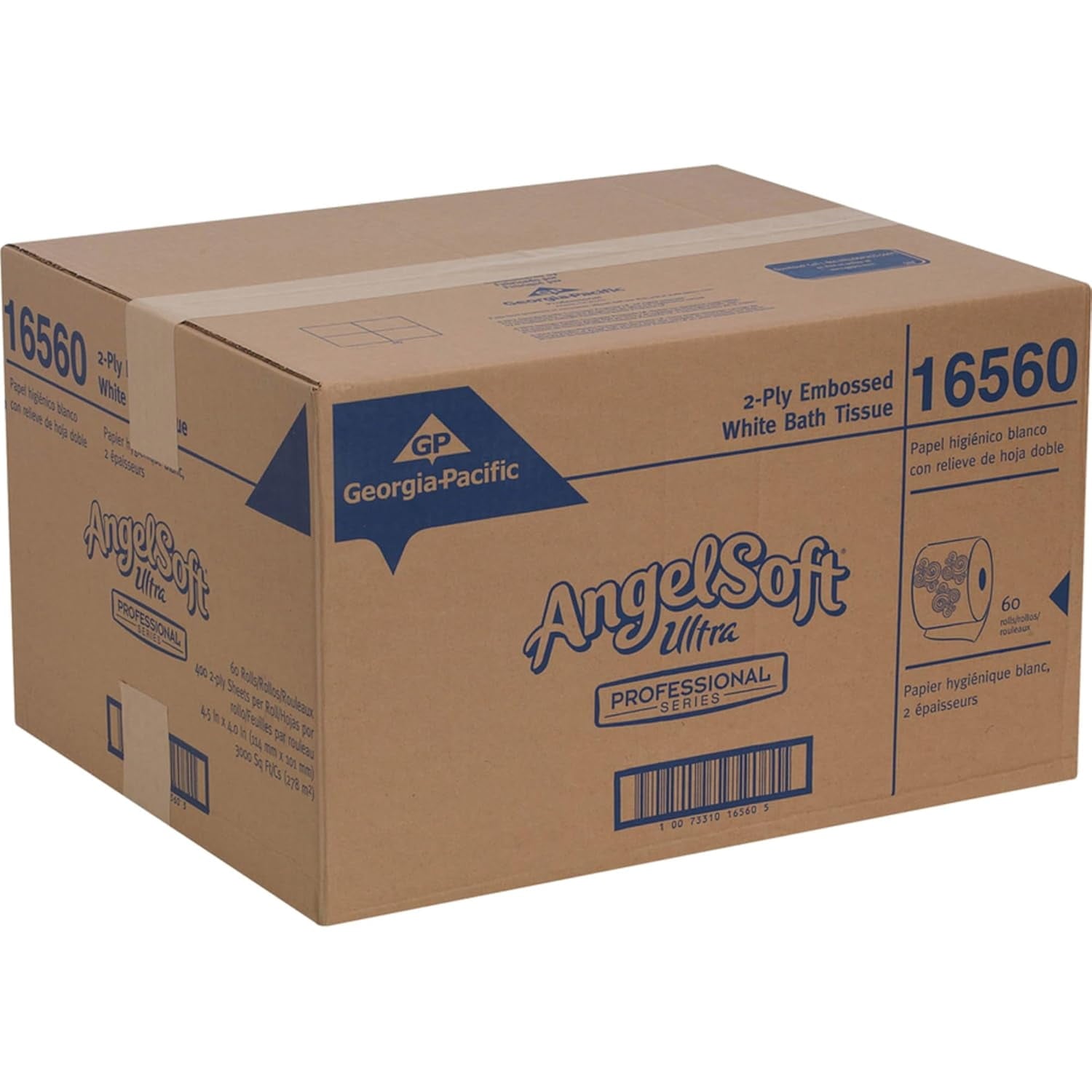 Angel Soft Ultra Professional Series 2-Ply Embossed Toilet Paper by GP PRO 1632014 400 Sheets Per Roll 20 Rolls Per Convenience Case