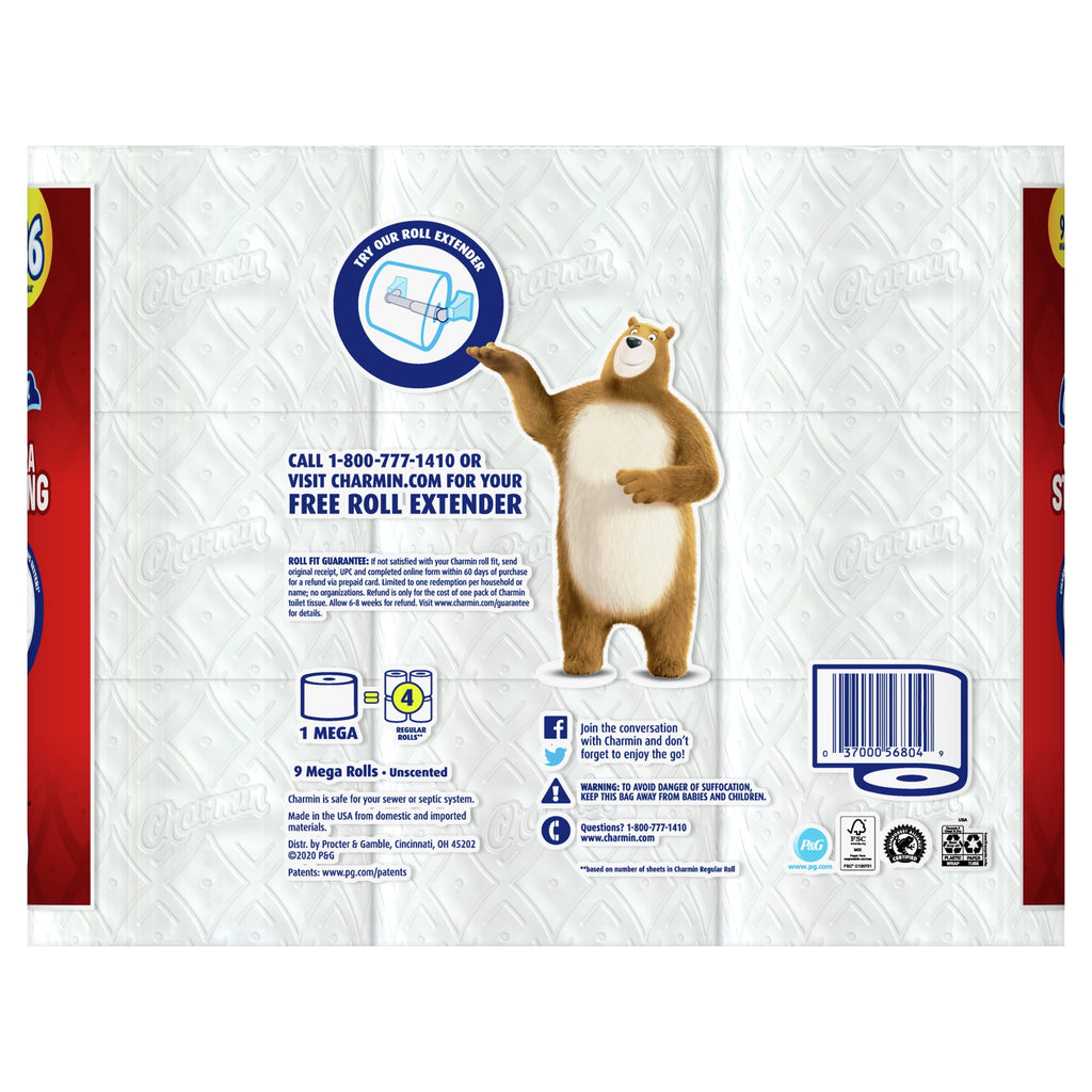Charmin Ultra Strong Toilet Paper - 9 Mega Rolls