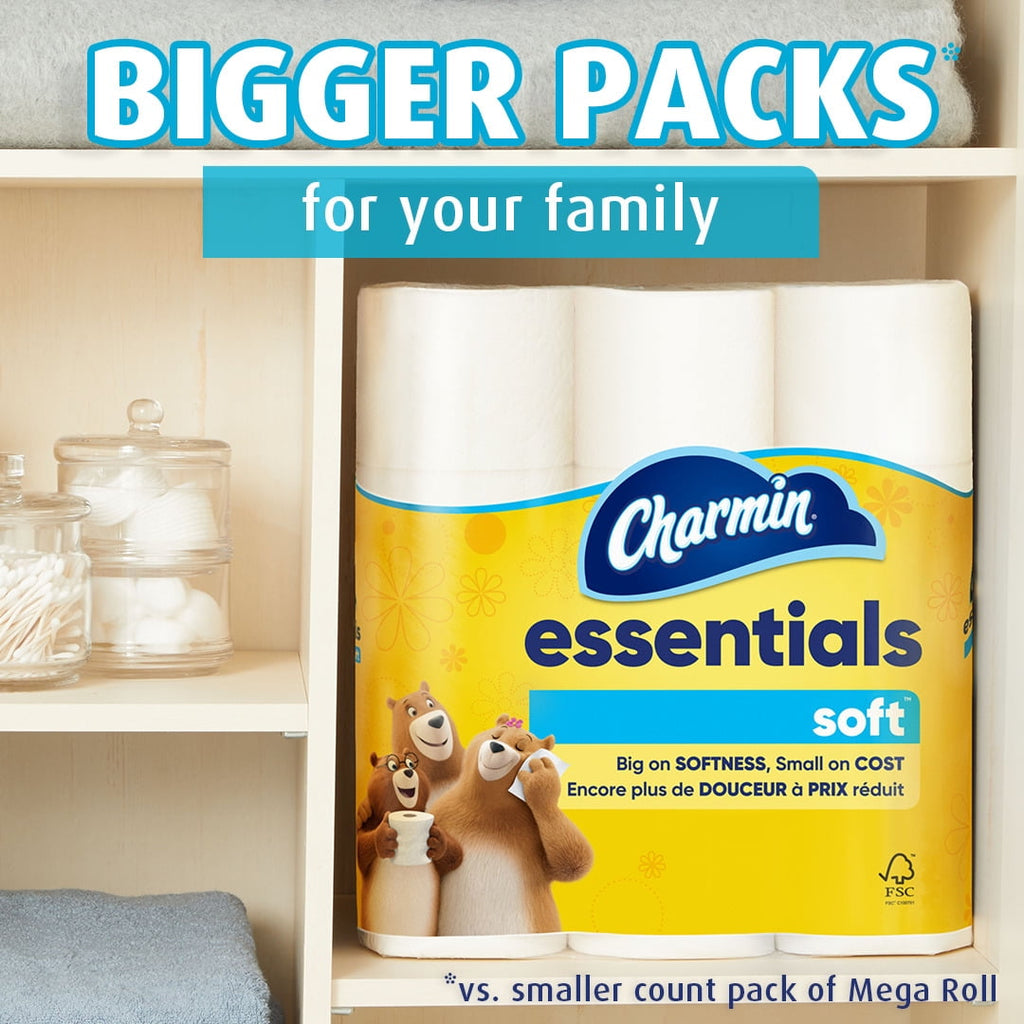 Charmin Essentials Soft Toilet Paper - 12 Mega Rolls