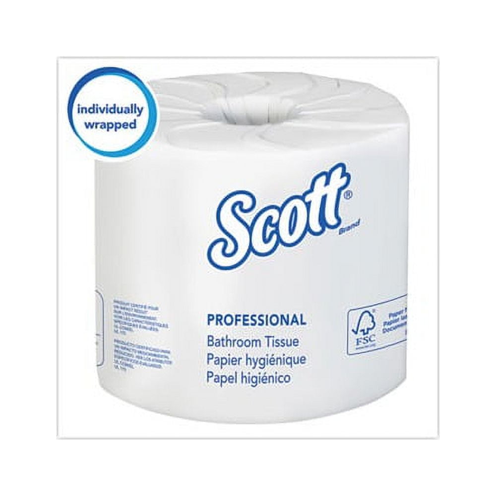 Scott 100% Recycled Fiber Bathroom Tissue 2-Ply 506 Sheets/Roll 80/Carton 13217