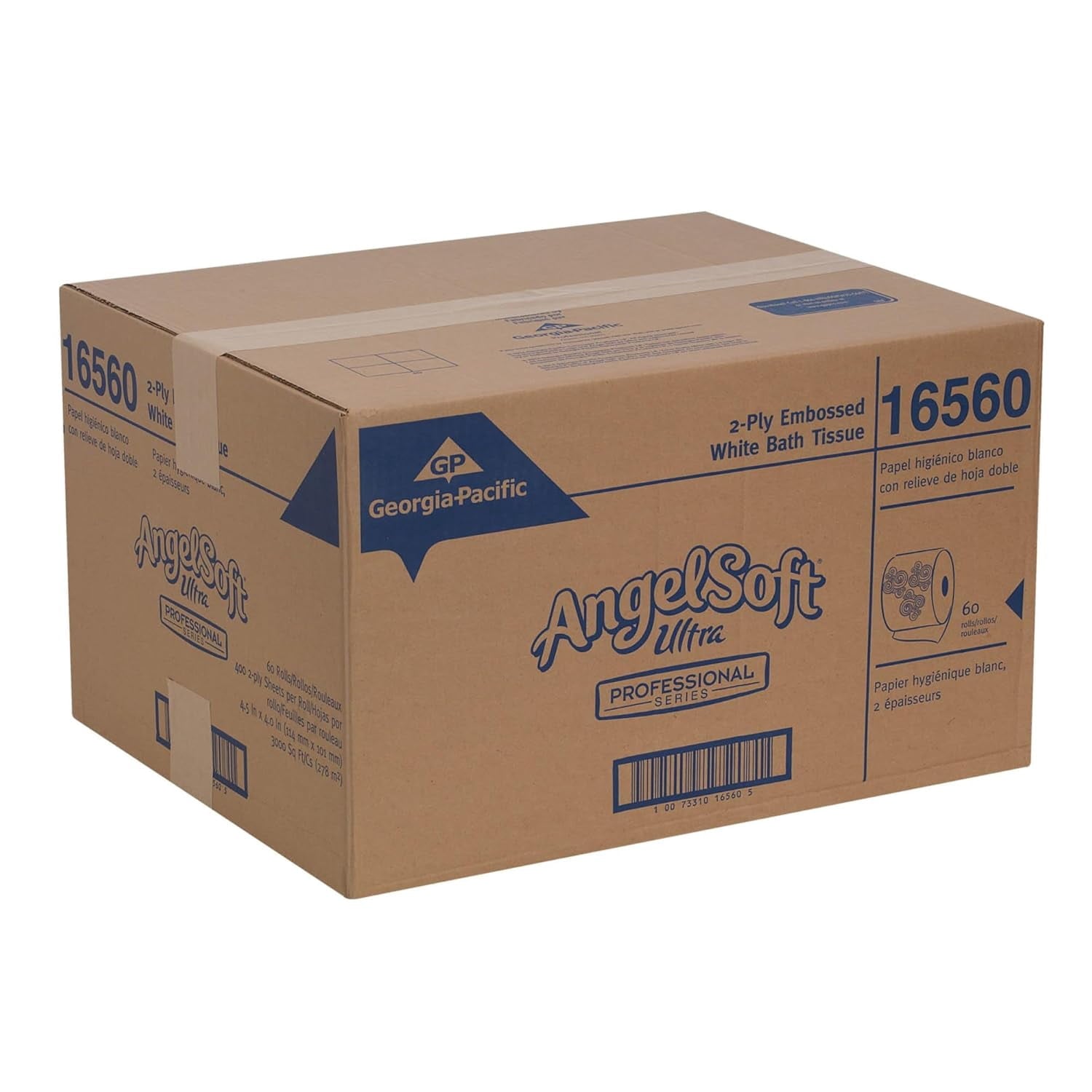 Angel Soft Ultra Professional Series 2-Ply Embossed Toilet Paper by GP PRO 1632014 400 Sheets Per Roll 20 Rolls Per Convenience Case